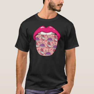 Camiseta Lábios de costura Maquinaria de Esforço S