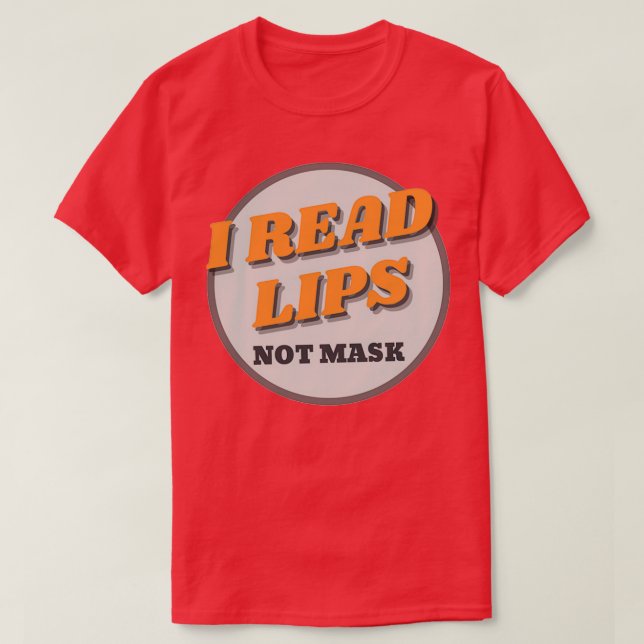 Camiseta Lábios de leitura com defeito de audição (Frente do Design)