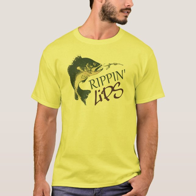Camiseta Lábios de Rippin que pescam o t-shirt (Frente)