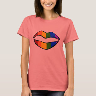 Camiseta Lábios do arco-íris