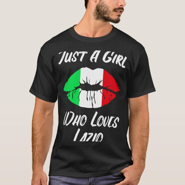 Camiseta Lábios do Lácio e Bandeira Italiana do Amor (Frente)