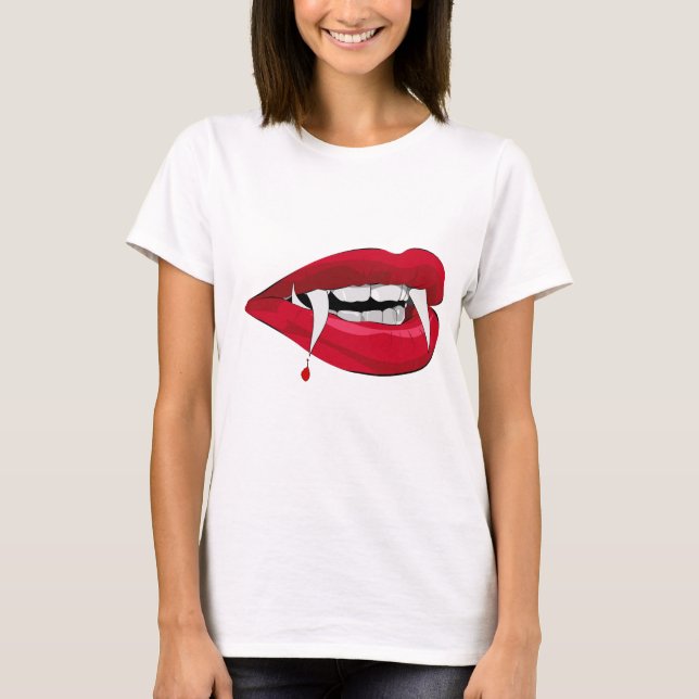 Camiseta Lábios do vampiro (Frente)