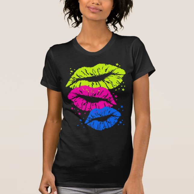 Camiseta Lábios e estrelas do Corey Tiger 80s (Frente)