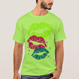 Camiseta Lábios e estrelas do Corey Tiger 80s