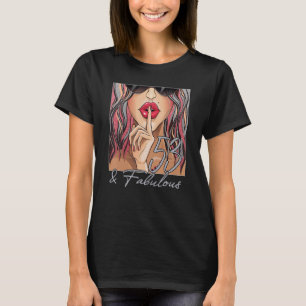 Camiseta Lábios Fabulosos e 53 anos africanos 53º aniversár