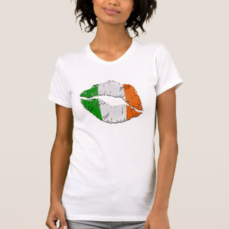 Camiseta Lábios irlandeses da bandeira