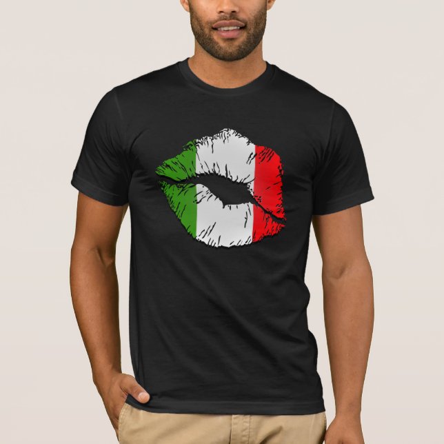 Camiseta Lábios italianos da bandeira (Frente)