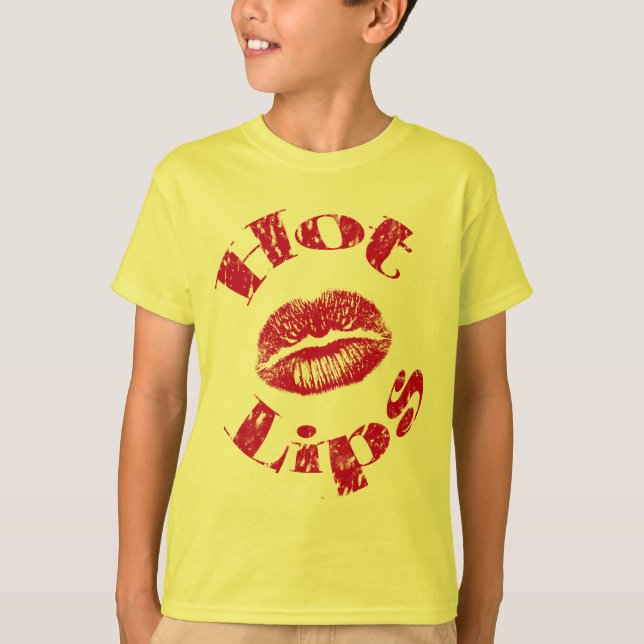Camiseta Lábios, Lábios vermelhos (Frente)