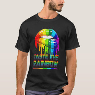 Camiseta Lábios LGBT Arco-Íris Lésbicas Orgulho gay Humano