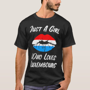Camiseta Lábios Luxemburgueses Bandeira do Amor