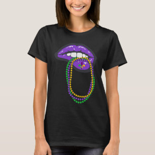 Camiseta Lábios Mardi Gras para Lábios Mulheres Custo do Ca