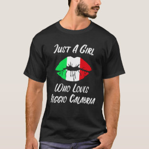 Camiseta Lábios Menor Adoram Bandeira Italiana Reggio Calab