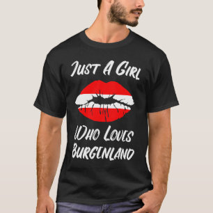 Camiseta Lábios Mouth Love Austria Flag Burgenland