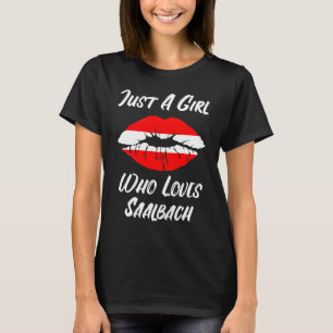 Camiseta Lábios Mouth Love Austria Flag Saalbach