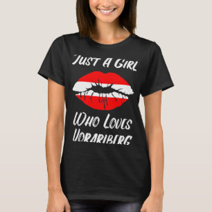 Camiseta Lábios Mouth Love Áustria Flag Vorarlberg