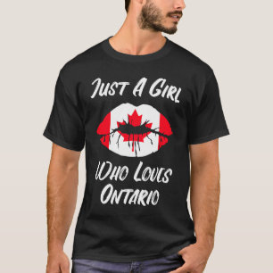 Camiseta Lábios Mouth Love Canada Flag Ontário