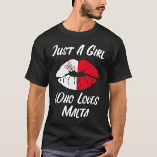 Camiseta Lábios Mouth Love Flag Malta
