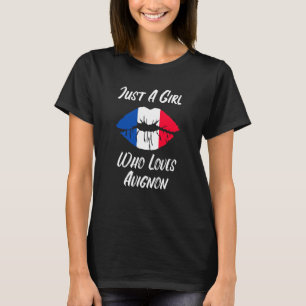 Camiseta Lábios Mouth Love French Flag Avignon