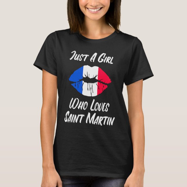 Camiseta Lábios Mouth Love French Flag Santo Martin (Frente)