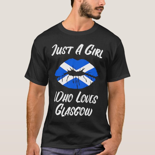 Camiseta Lábios Mouth Love Scottish Flag Glasgow (Frente)