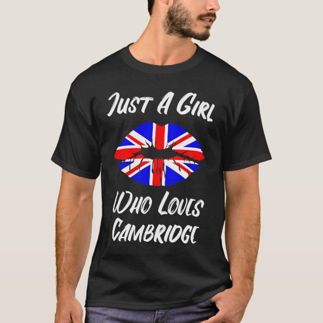 Camiseta Lábios Mouth Love Union Jack Flag Cambridge (Frente)