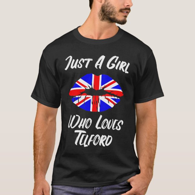 Camiseta Lábios Mouth Love Union Jack Flag Telford (Frente)