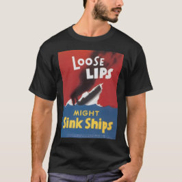 Camiseta Lábios Perdidos Embarcam na Segunda Guerra Mundial