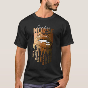 Camiseta Lábios Pingando Afro Cardiologista Enfermeira Rain