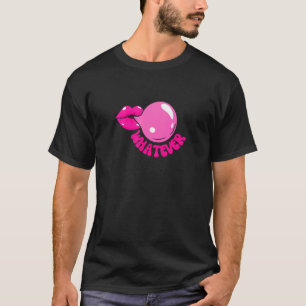 Camiseta Lábios Quentes Rosa Qualquer Que Seja Beijo Beijo