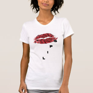 Camiseta Lábios quentes - Senhoras Capa AA Boné