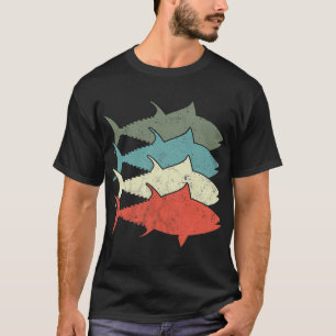 Camiseta Lábios Rasgados de Pesca de Robalo Vintage Retro