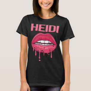 Camiseta Lábios rosa - Nome Heidi