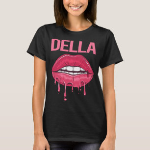 Camiseta Lábios Rosas - Della Name