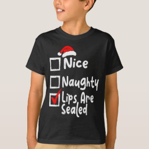 Camiseta Lábios Safados Engraçados Lista de Natal Família C
