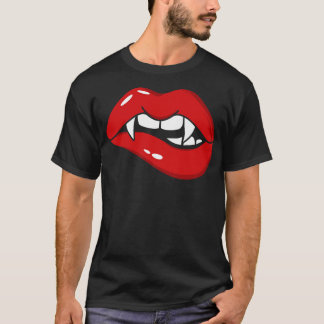 Camiseta Lábios Vampiros com Fang