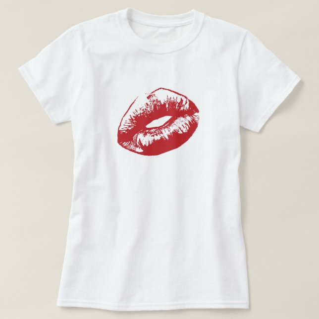 Camiseta Lábios vermelhos (Frente do Design)