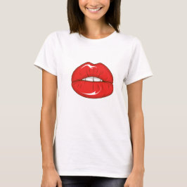 Camiseta Lábios vermelhos