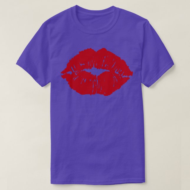 Camiseta Lábios Vermelhos Beijos (Frente do Design)