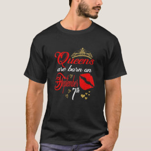 Camiseta Lábios Vermelhos Bonitos São Nasceres Em Setembro