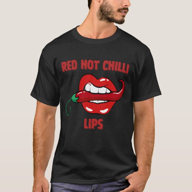 Camiseta Lábios Vermelhos Quentes de Pimenta (Frente)