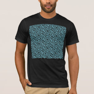 Camiseta Labirinto Azul e Preto