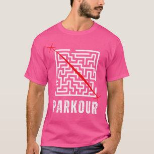 Camiseta Labirinto de Parkour Design Vintage Retro dos Anos
