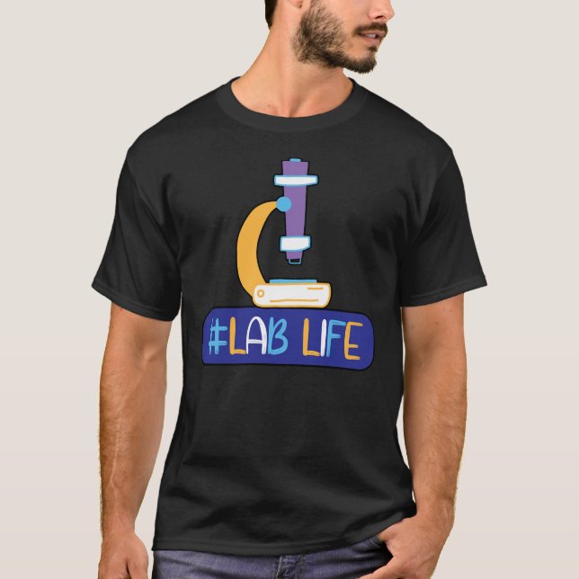 Camiseta Lablife Microscope Medical Laboratory Tech (Frente)