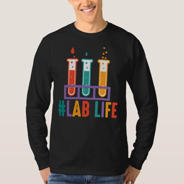 Camiseta Lablife Test Tubes Laboratório Médico Science Tech (Frente)