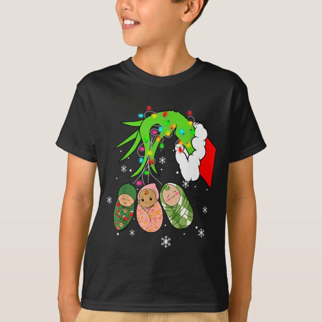 Camiseta Labor And Delivery Nurse Christmas Lights Snowflak (Frente)