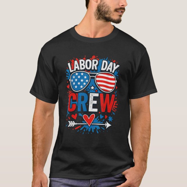 Camiseta Labor Day Crew Happy Labor Day Patriot Sunglasses  (Frente)