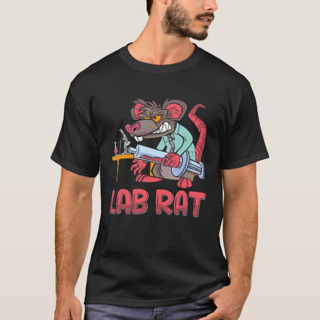 Camiseta Laboratório Assistente do Rato Médico de Laboratór (Frente)