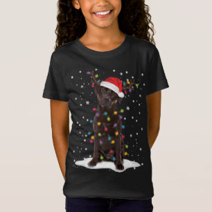 Camiseta Laboratório de Chocolate Labrador Árvore de Natal