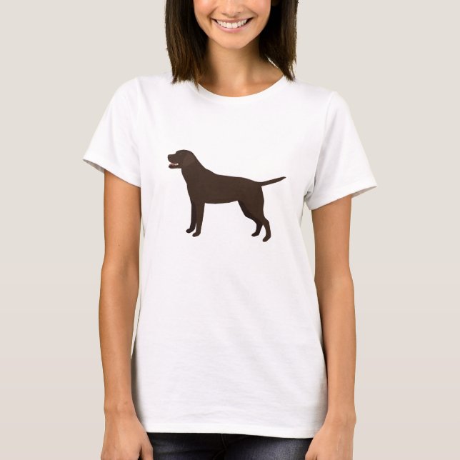 Camiseta Laboratório de Chocolate - Labrador Retriever Raça (Frente)