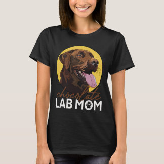 Camiseta Laboratório de Chocolate Mãe Brown Labrador Mãe